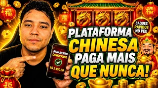 PLATAFORMA CHINESA DE APOSTAS PAGANDO! PLATAFORMA NOVA PAGANDO! CASA CHINESA! SLOTS AO VIVO