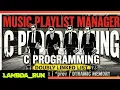 Music Playlist Manager in C Doubly Linked List Project