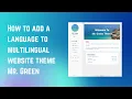 How to add a language to multilingual website theme Mr Green