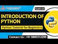 Introduction to Python Python Tutorial for Beginners Python Training - Class 03