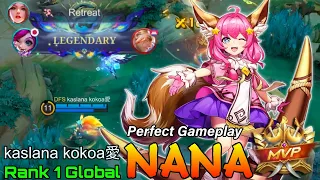 Perfect Gameplay Nana MVP Streak Build - Top 1 Global Nana by kaslana kokoa愛 - Mobile Legends 