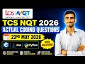 TCS NQT 2026 Actual Coding Questions 22 May 2026 C Java Python Solutions
