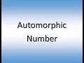 Java Program to check for Automorphic Number