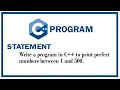 Cpp program to display perfect numbers between 1 and 500