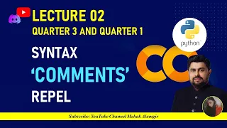 python in urdu python syntax I comments and repl in python