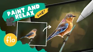 Drawing live with Flo! - Painting a cute little bird