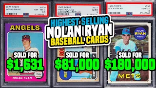 TOP 20 Nolan Ryan Baseball Cards Recently Sold Worth Big Money -
