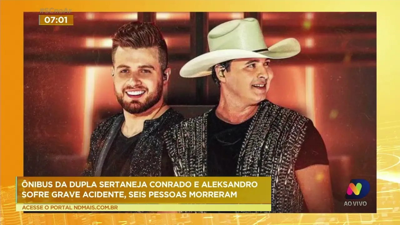 Fatalidade: Ônibus da dupla Conrado & Aleksandro sofre acidente