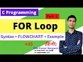 FOR Loop in C Programming With Syntax Flowchart Example - Part 1 Hindi Dilip Gangwar