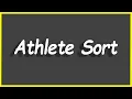 Python Programs Athlete Sort