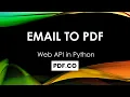 How to Convert Email to PDF in Python using PDF co Web API