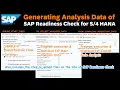 SAP Readiness Check for Generating Downloading and Uploading the Analysis Data