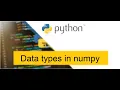 python numpy data types data types dtype numpy python Ak