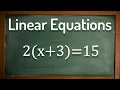 solving linear equation brackets - GCSE Maths