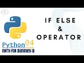 Python 04 IF ELSE dan Operator TEORI HANDS-ON