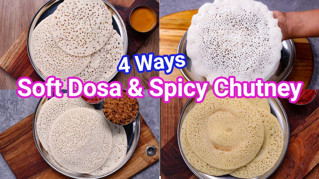 Instant & Healthy Soft Dosa & Spicy Chutney Recipes   Instant Breakfast