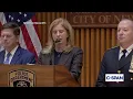 NYC Police Comm Jessica Tisch recognizing responders to Saturday s bomb threat