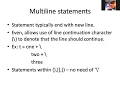 multiline statements in python line continuation character in python what is in python