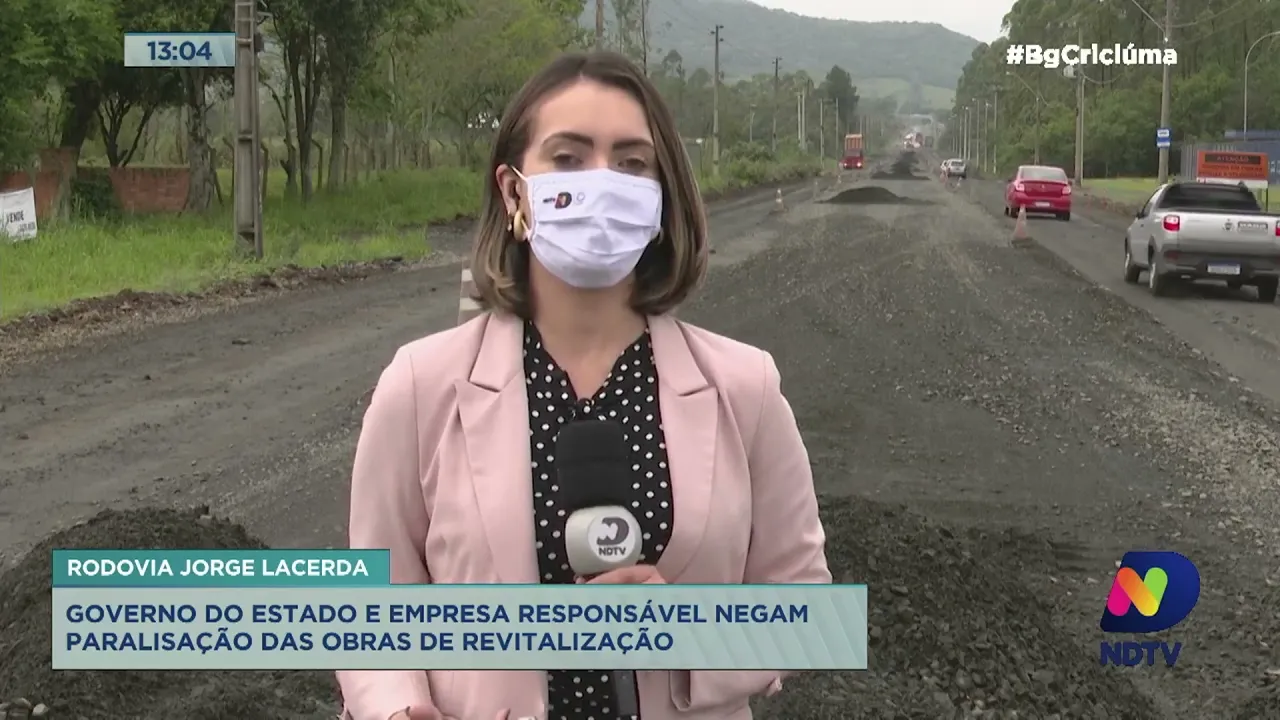 Estado e empresa responsável negam paralisação das obras de revitalização da rodovia Jorge Lacerda
