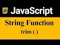 trim Method in JavaScript Hindi