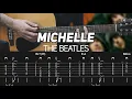 Download Lagu The Beatles - Michelle (Guitar lesson with TAB)