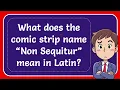 What does the comic strip name Non Sequitur mean in Latin