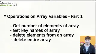 operations on array variables in shell scripting - Part 1 get key names find number of elements