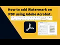 How to add watermark in PDF