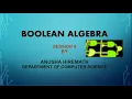 Boolean Algebra Session 6