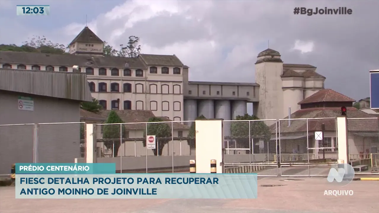 Prédio centenário: FIESC detalha projeto para recuperar antigo moinho de Joinville