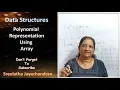 DS-08Data Structures-Polynomial RepresentationUsing Array For KTU BCA and MCA students Malayalam