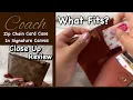 Coach Zip Chain Card Case What Fits Close Up Review RaqReview