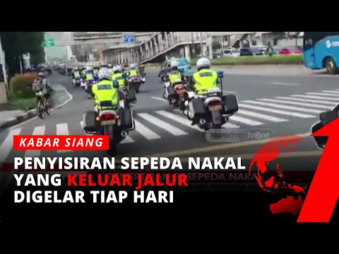 Polisi Menertibkan Pesepeda Nakal di Kawasan Sudirman Thamrin