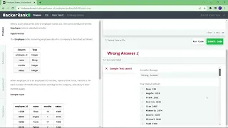Hackerrank SQL solutions Employee Name and Employee salary - Level Easy Tamil