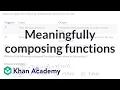 Meaningfully composing functions Composite and inverse functions Precalculus Khan Academy