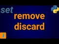 Python Set Remove vs Discard