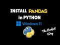 How to install Pandas in Python 3 14 on Windows 11 in 2025