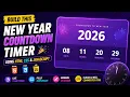 New Year Countdown Timer Using HTML CSS JavaScript Beginner Friendly Project