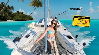 Trouble in the Tuamotus: The DARK SIDE of living on a Catamaran DIY REMOTE BOAT REPAIRS (64)