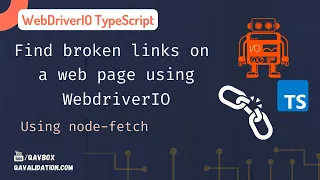 Find broken links on page using WebdriverIO node-fetch