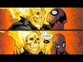 Lagu Spider-Man makes fun of Ghost Rider and then gets on his bike.