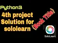 python3 4th project Solution for sololearn BOOK TITLE 4th problem Solution