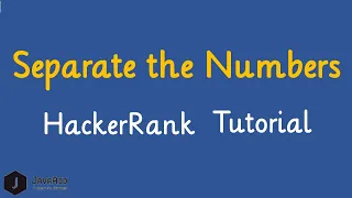 Separate the Numbers HackerRank Solution