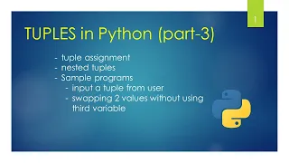Tuple assignment Nested Tuples Practice Programs term-2 Class - 11th CBSE Computer Science