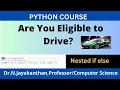 Python Program to Check Your Driving Eligibility