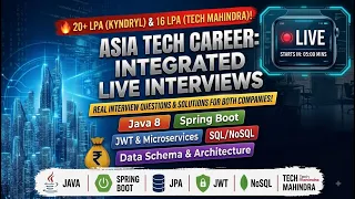 Kyndry Java Developer LIVE Interview Multithreading Spring Boot JPA JWT SQL NOSQL