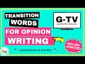 Transition Words for an Opinion Essay 4th Grade