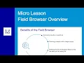 Microlesson Field Browser Overview
