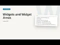 Widgets and Widget Areas WordPress Tutorial for Beginners