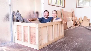 Converting a plywood box into a Bathtub!! Part 2 😎 LTP #070